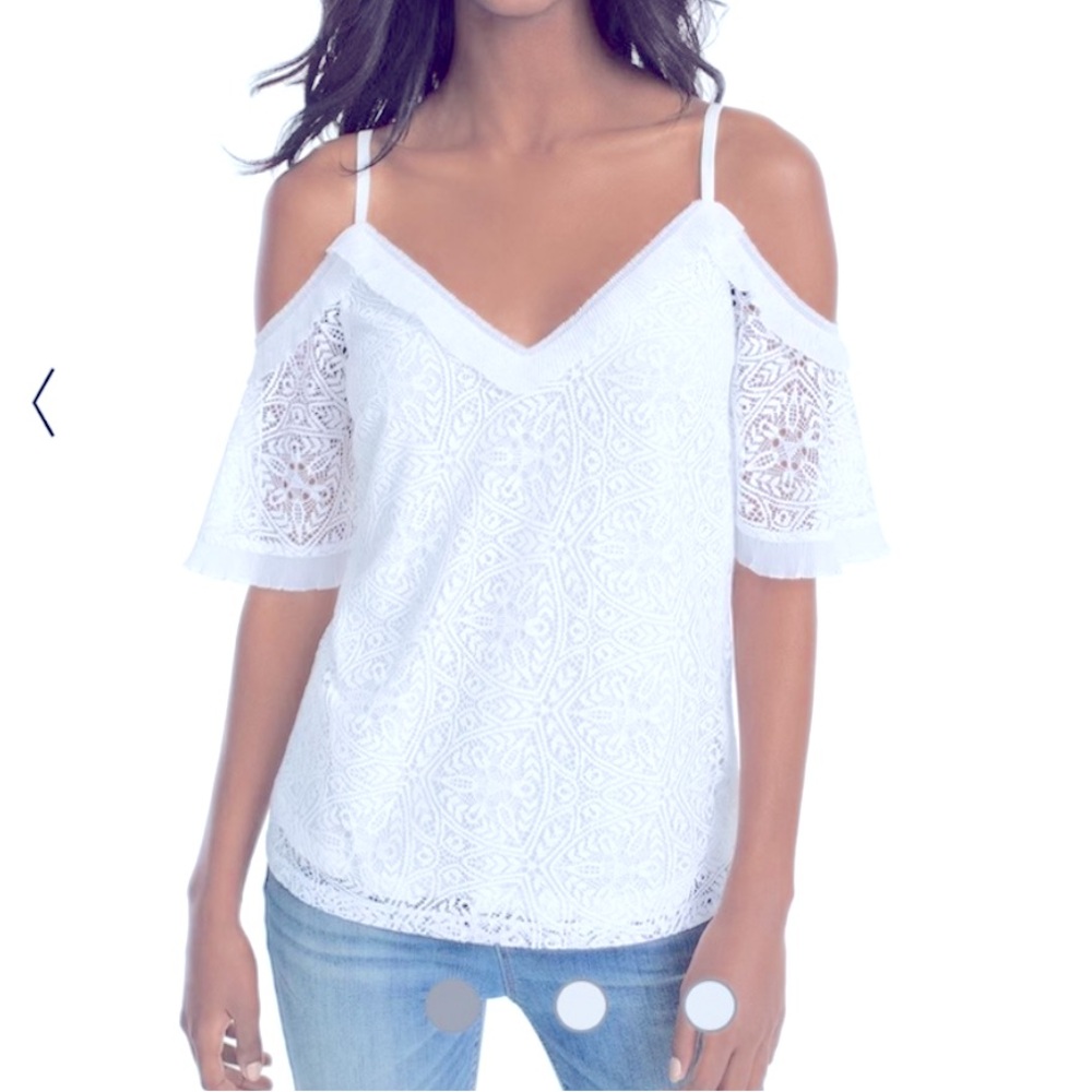 ❤️NWT WHITE LACE TOP BLOUSE wedding beach honeymoon - Picture 4 of 6